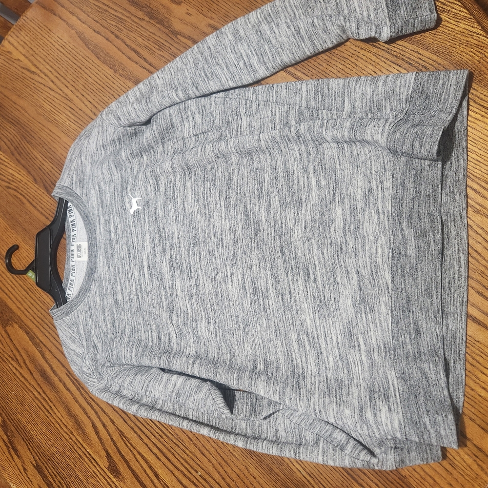 PINK Victoria's Secret Gray Crew Neck Sweater